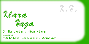 klara haga business card